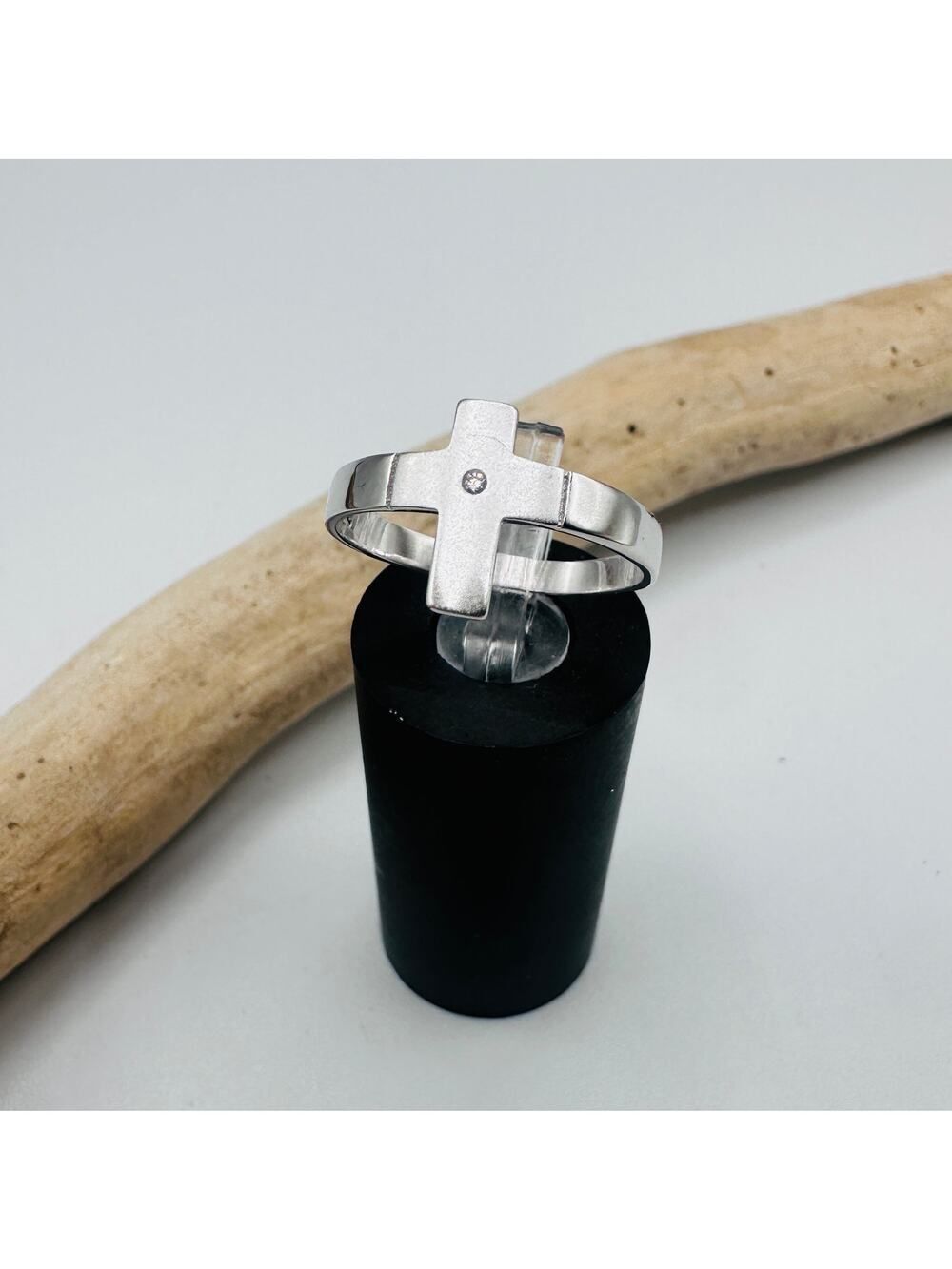 925 Sterling Silver Cross Ring, CZ Cross Ring